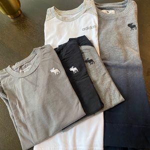 5 Abercrombie & Adidas Boys tops 9/10